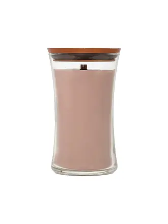 WOODWICK | Bougie sablier à mèche crépitante 610g Large Cinnamon Chai | beige